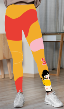 Women's Queen Printed Aop Lycra Cotton Leggings