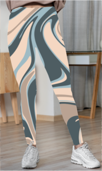 Women's Simple Aop Lycra Leggings - Image 2