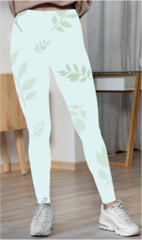 Women's Leaves All over Printed Leggings - Image 2