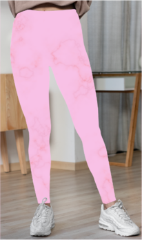 Women's Pink Aop Lycra Leggings