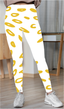 Women's Golden Flower Aop Lycra Leggings