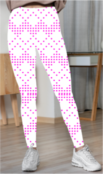 Women's Cute Pink Printed Aop Lycra Leggings - Image 2