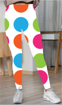 Women's Funky Dots Aop Lycra Leggings - Image 2