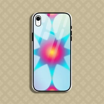 Abstract Iphone XR Mobile Glass Case Back Cover
