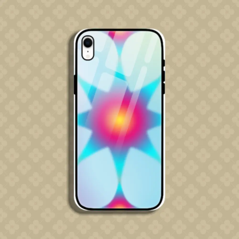 Abstract Iphone XR Mobile Glass Case Back Cover - Image 1