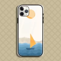 Boat Scenery Iphone 11 Pro Mobile Glass Case Back Cover