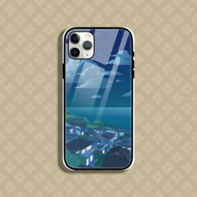 Night Town Iphone 11 Pro Max Mobile Glass Case Back Cover
