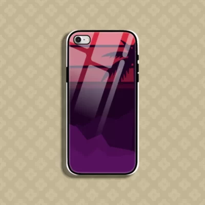 Purple Iphone 8 Mobile Glass Case Back Cover