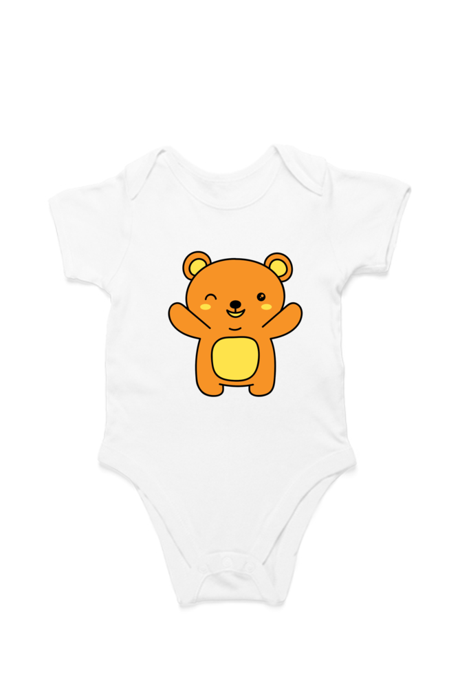 Bear Print Baby Romper - Image 3