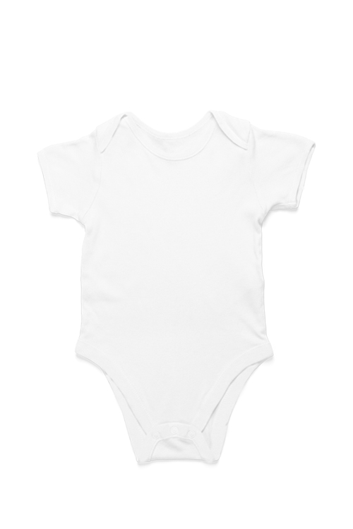 White Color Plain Pure Cotton Baby Romper