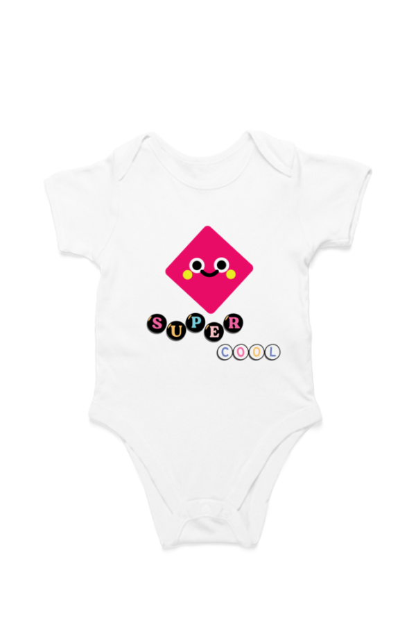 Super Cool Baby Cotton White Romper