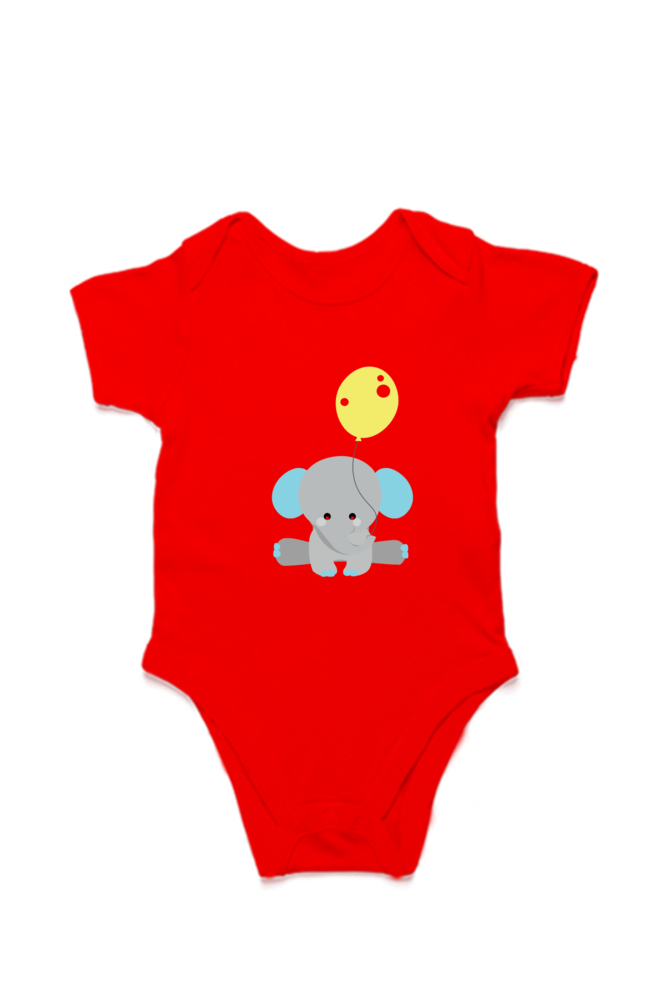 Elephant Ballon Baby Cotton Romper - Image 1