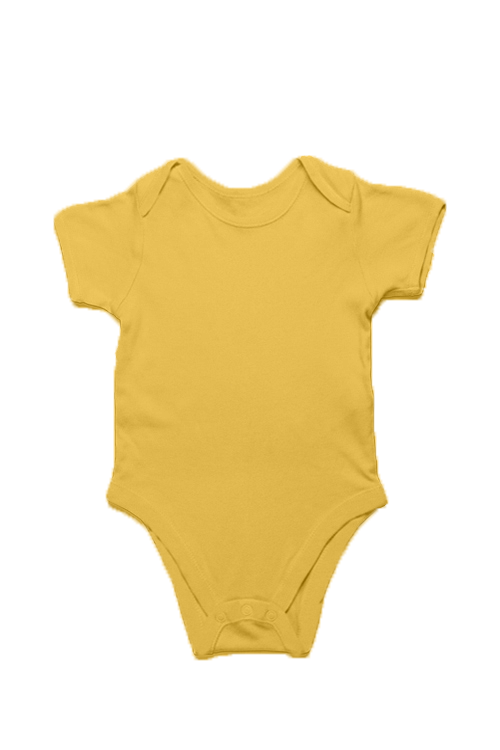Mustard Yellow Baby Cotton Romper