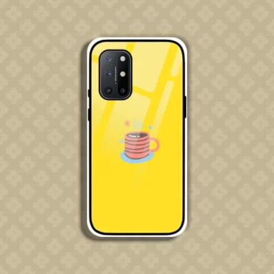 Yellow OnePlus 8T Mobile Glass Case Cover
