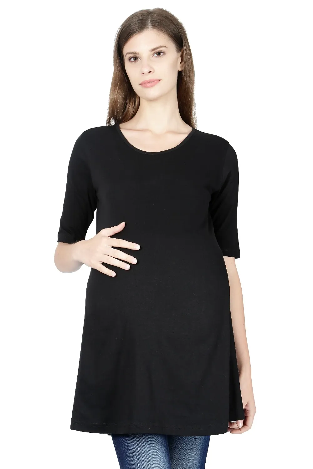 Women Maternity T-shirt Black - Image 3