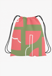 Abstract Drawstring bag