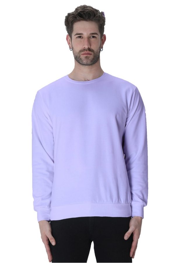 Men Cotton Sweatshirt Lavender