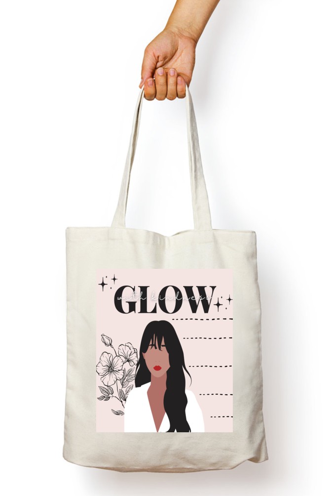 Glow White Canvas Tote