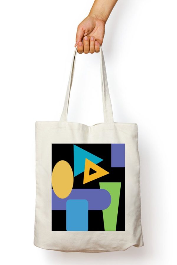 Geometric White Tote Bag