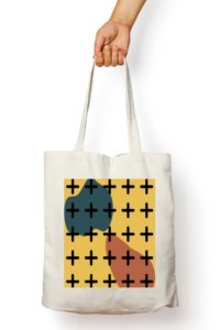 Abstract Plus White Tote Bag