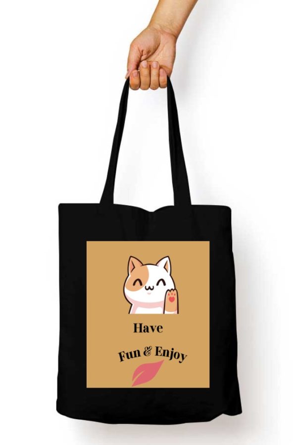 Have Fun Black Tote Bag