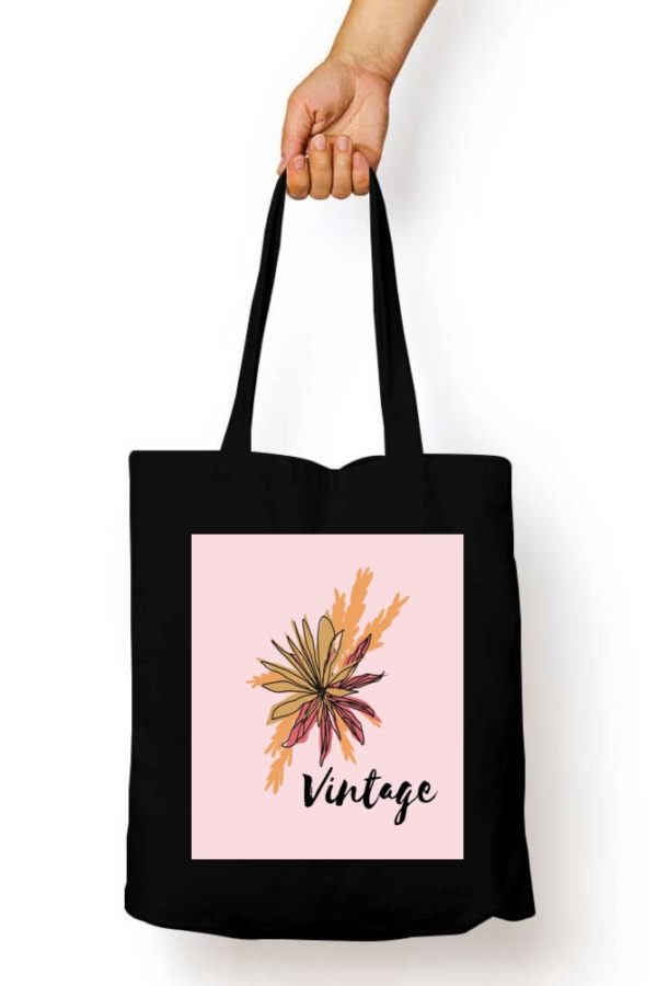 Vintage Black Tote Bag