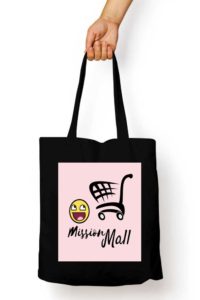 Mission Mall Black Tote Bag