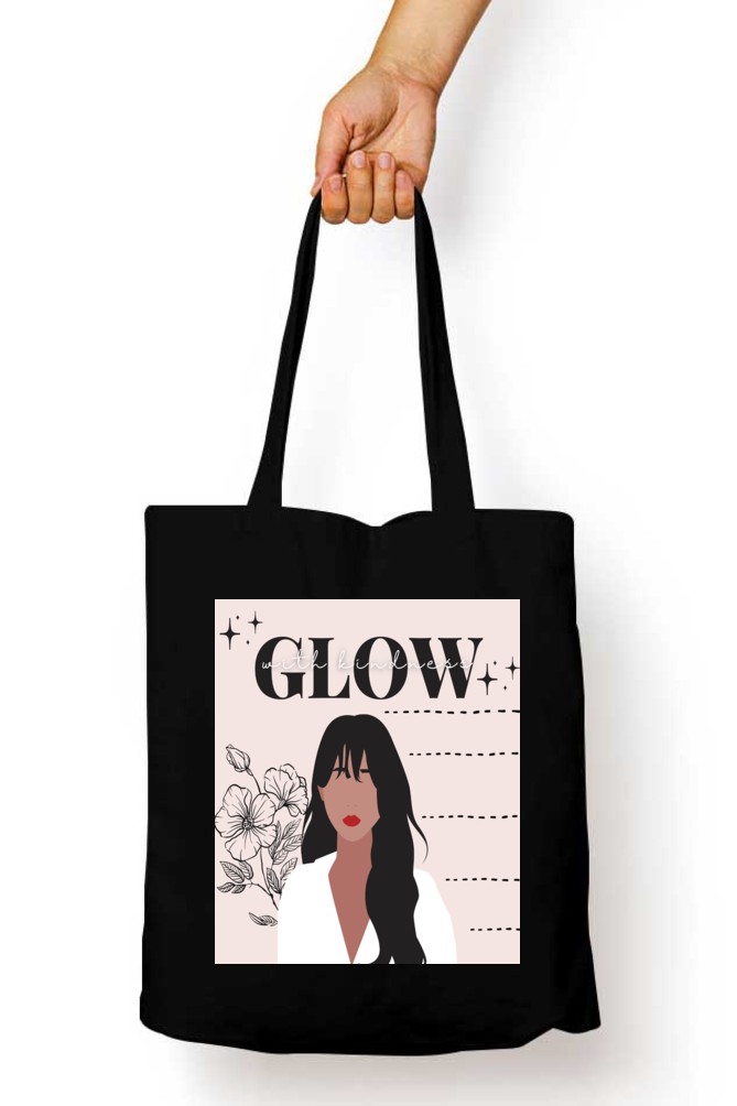 Glow Black Tote Bag