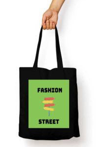 Fashion Street Black Tote Bag