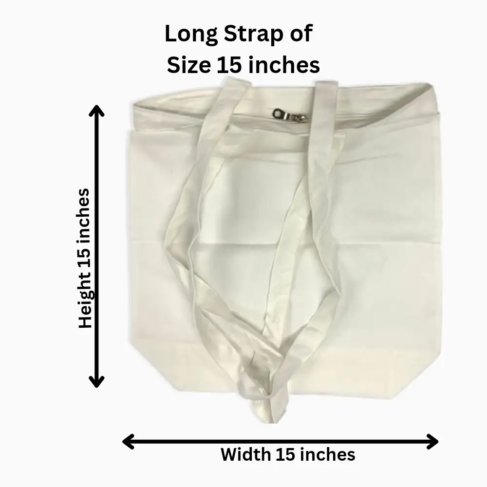 Abstract 100% Cotton Canvas Tote Bag - Image 2