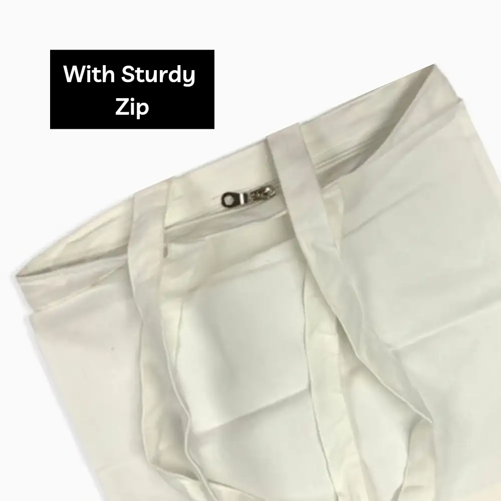 Kindness Glow Cotton Tote Bag With Zipper - Image 4