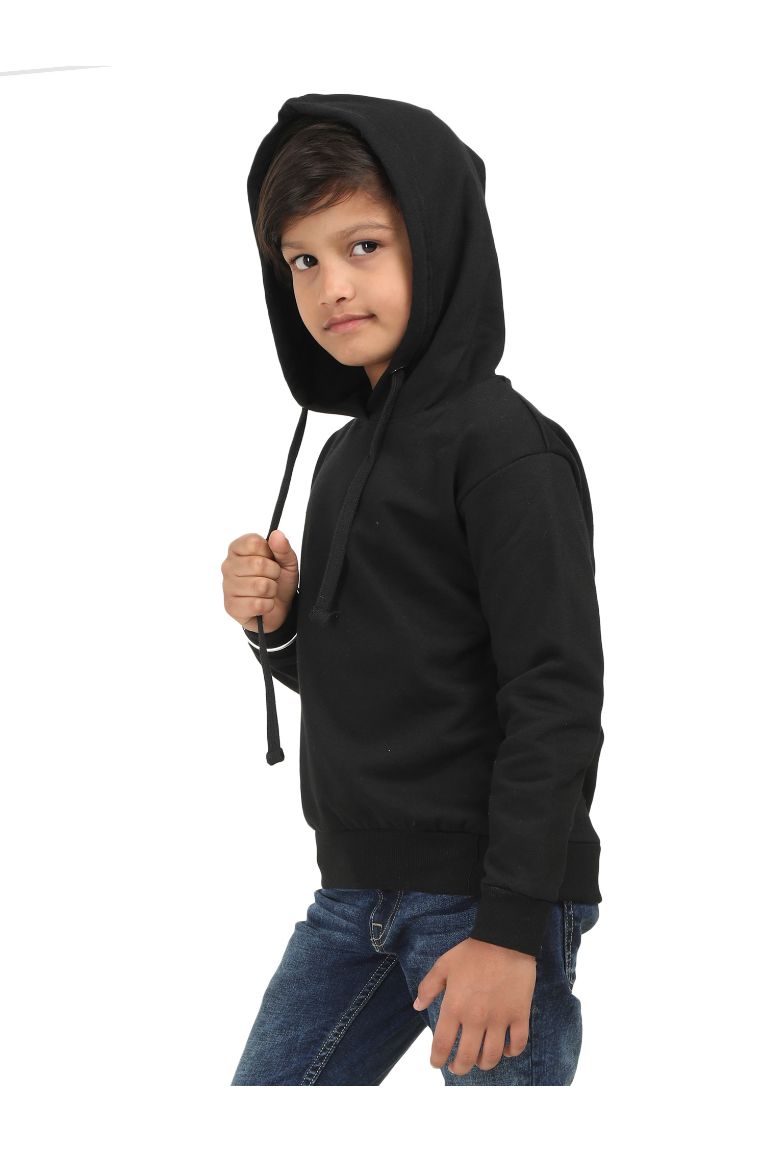Kids Hooded Sweatshirt Black - Image 2