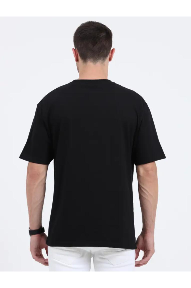 Black Oversized T-Shirt Back