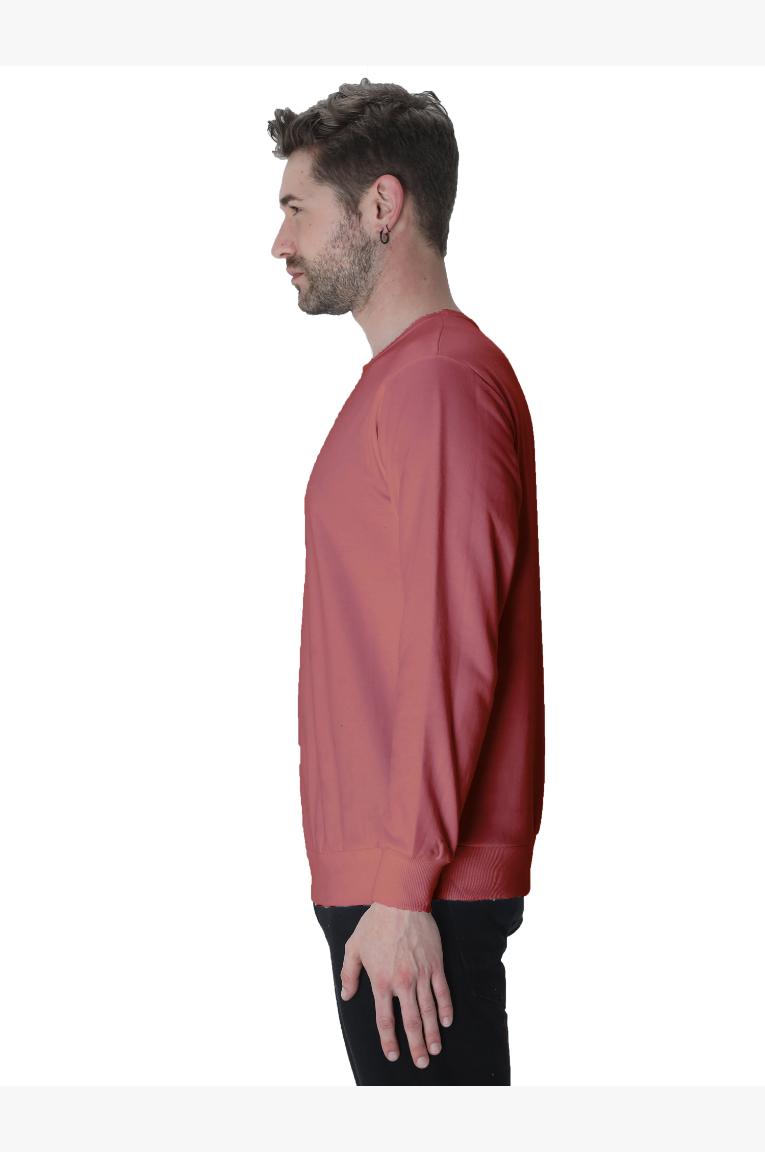 Coral Sweatshirt Men Left Sleeve