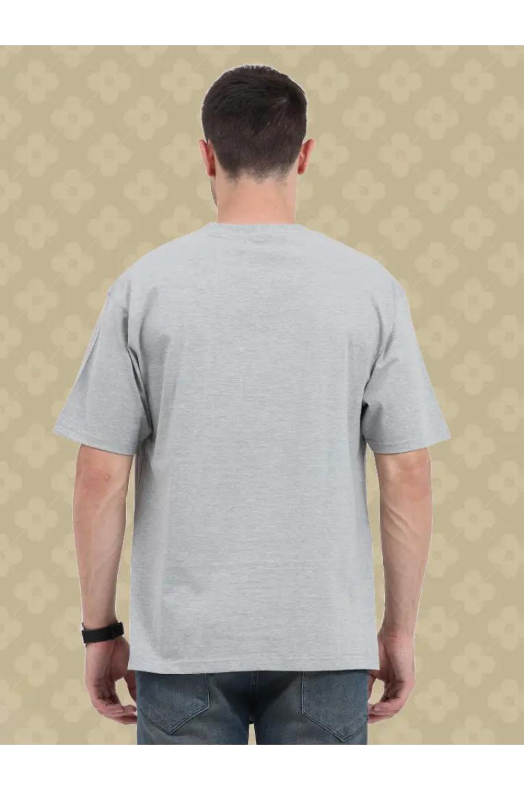 Grey Oversized T-shirt Back