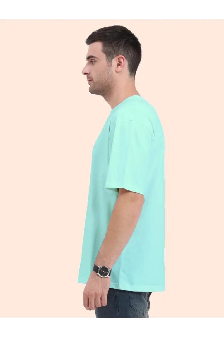 Left Shoulder Mint Oversized T-shirt
