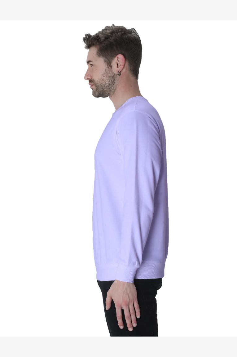 Left Sleeve Lavendar Sweatshirt Men