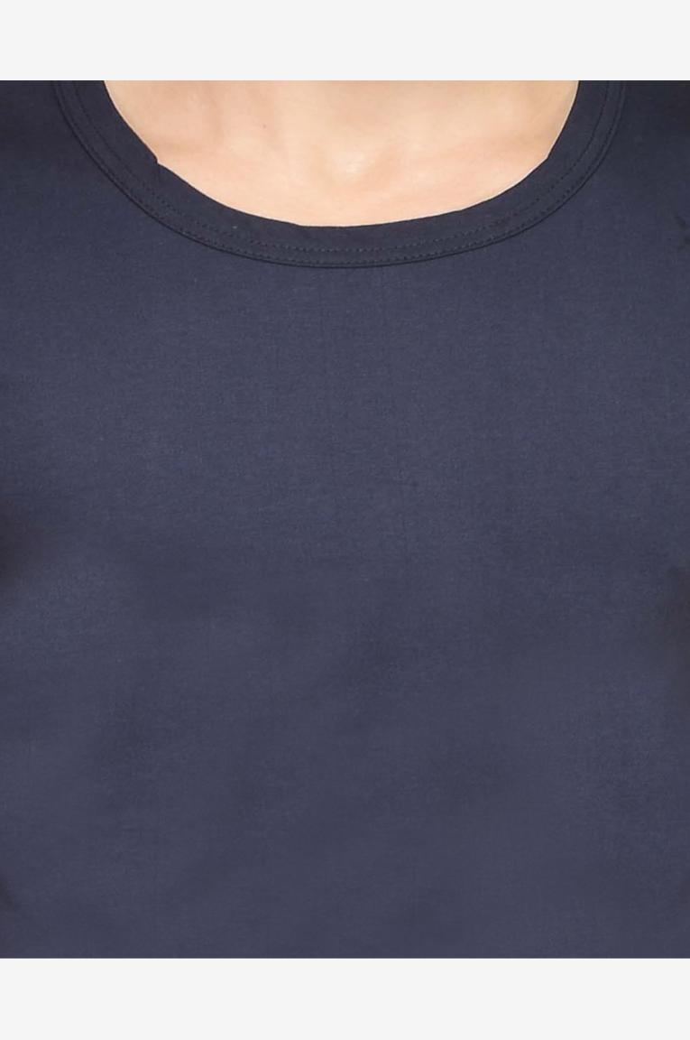 Men Navy Color Vests Collar