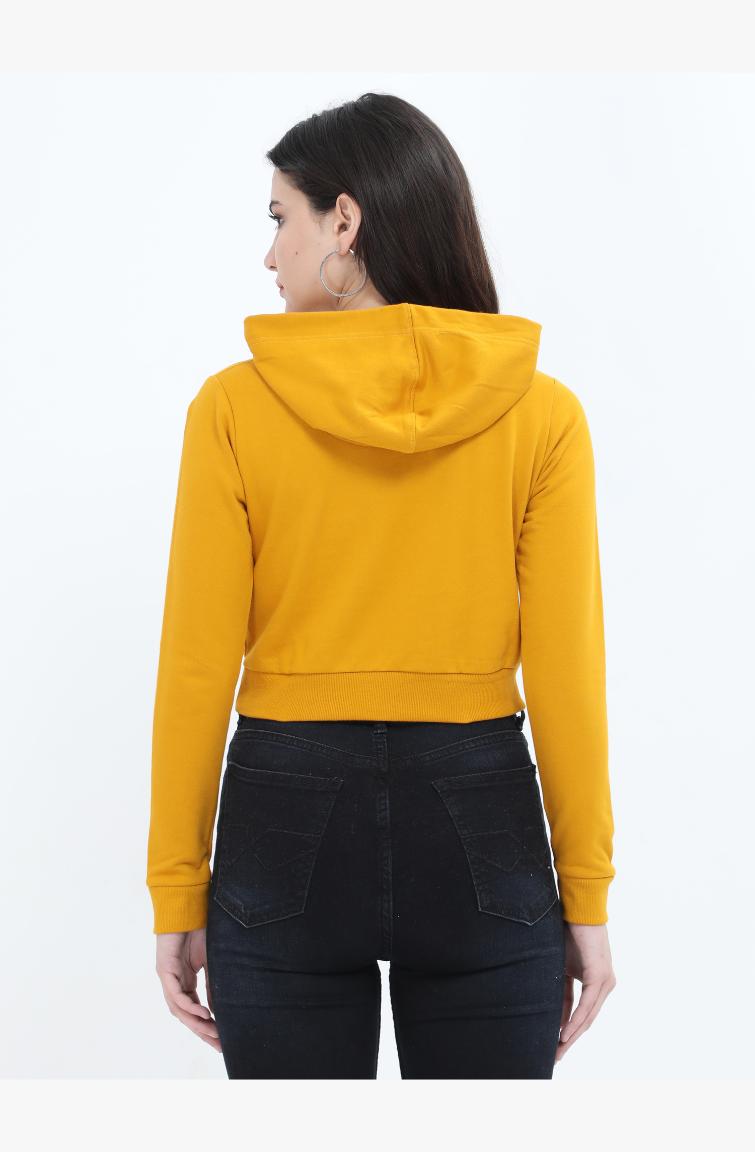 Mustard Crop Hoodie Back