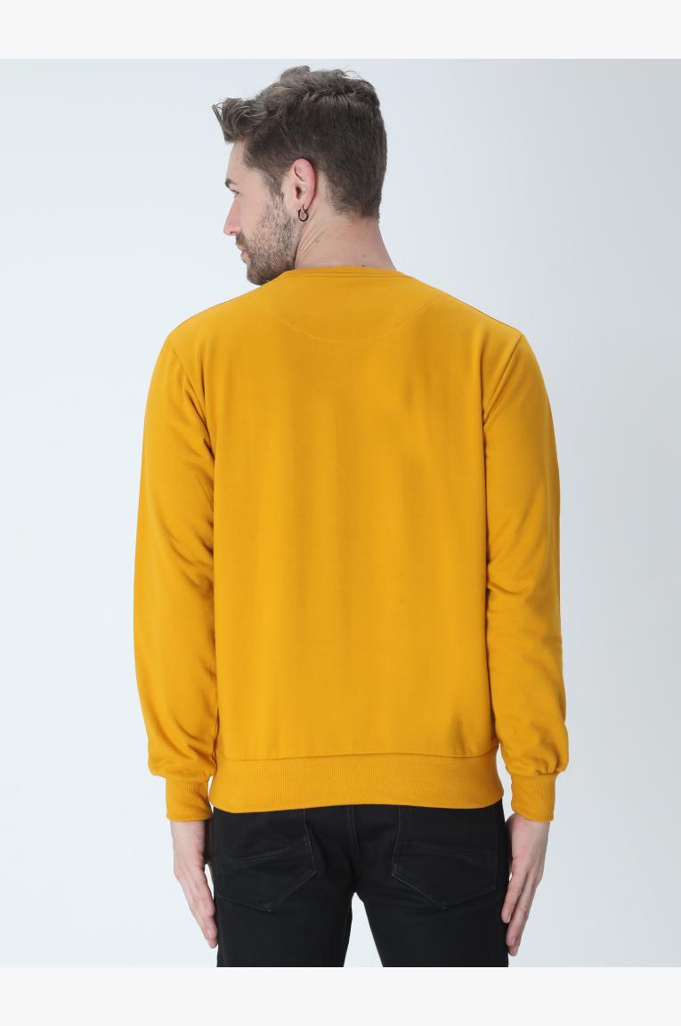 Back Of Mustard Sweatshirt Men