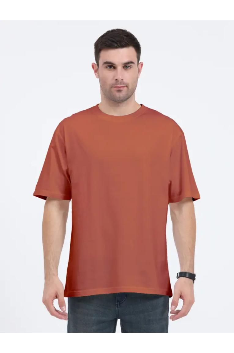 Oversized Combed Cotton T-shirt Coral