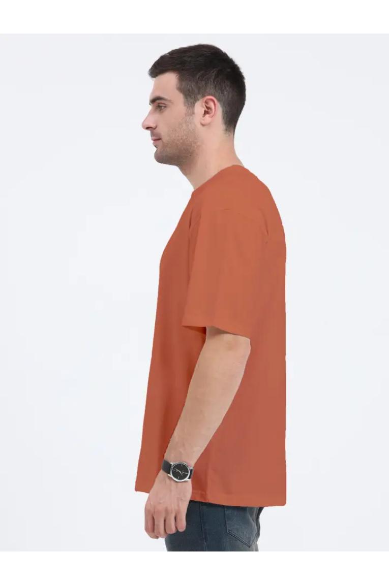Oversized T-shirt Coral Left Sleeve