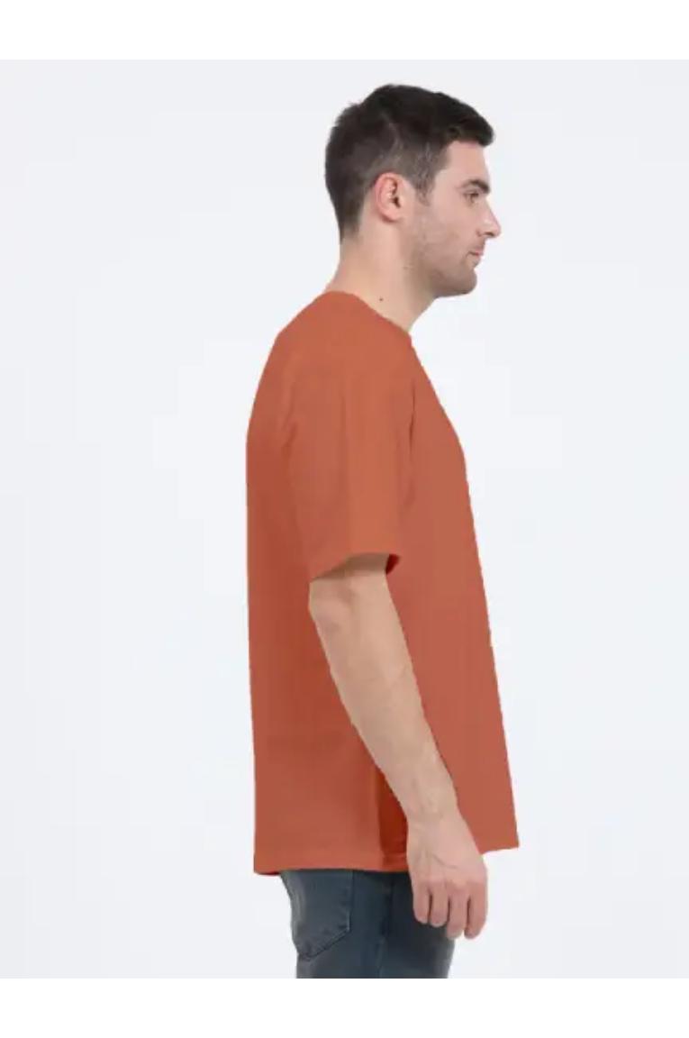 Oversized T-shirt Coral Right Sleeve