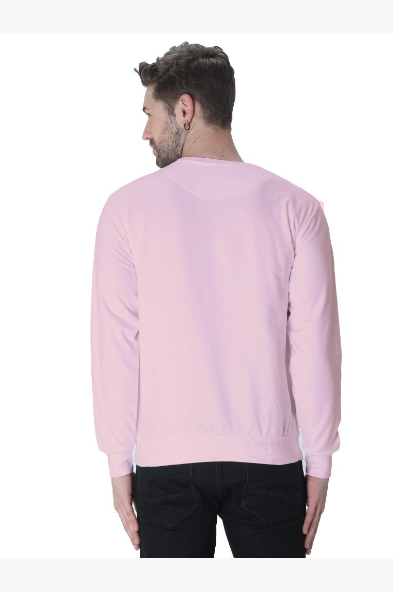 Back Of Men In Pink Sweatshirt