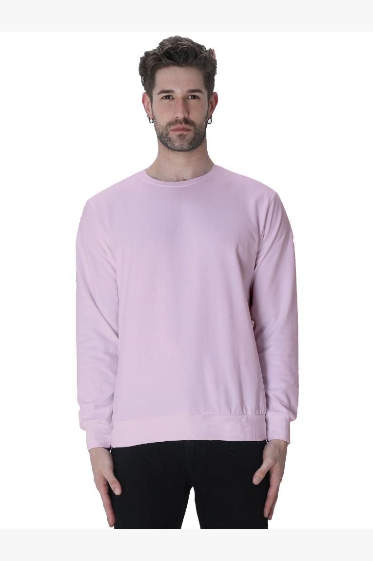 Men Sweatshirt Light Baby Pink