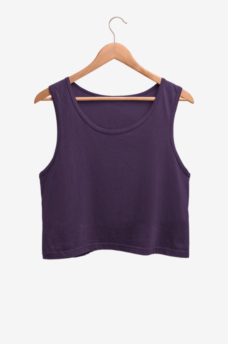 Purple Color Crop Tank