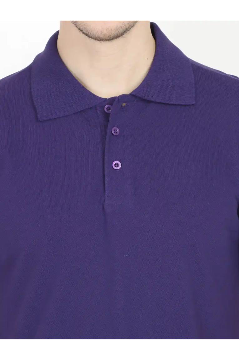 Men Purple Polo T-Shirt - Image 5