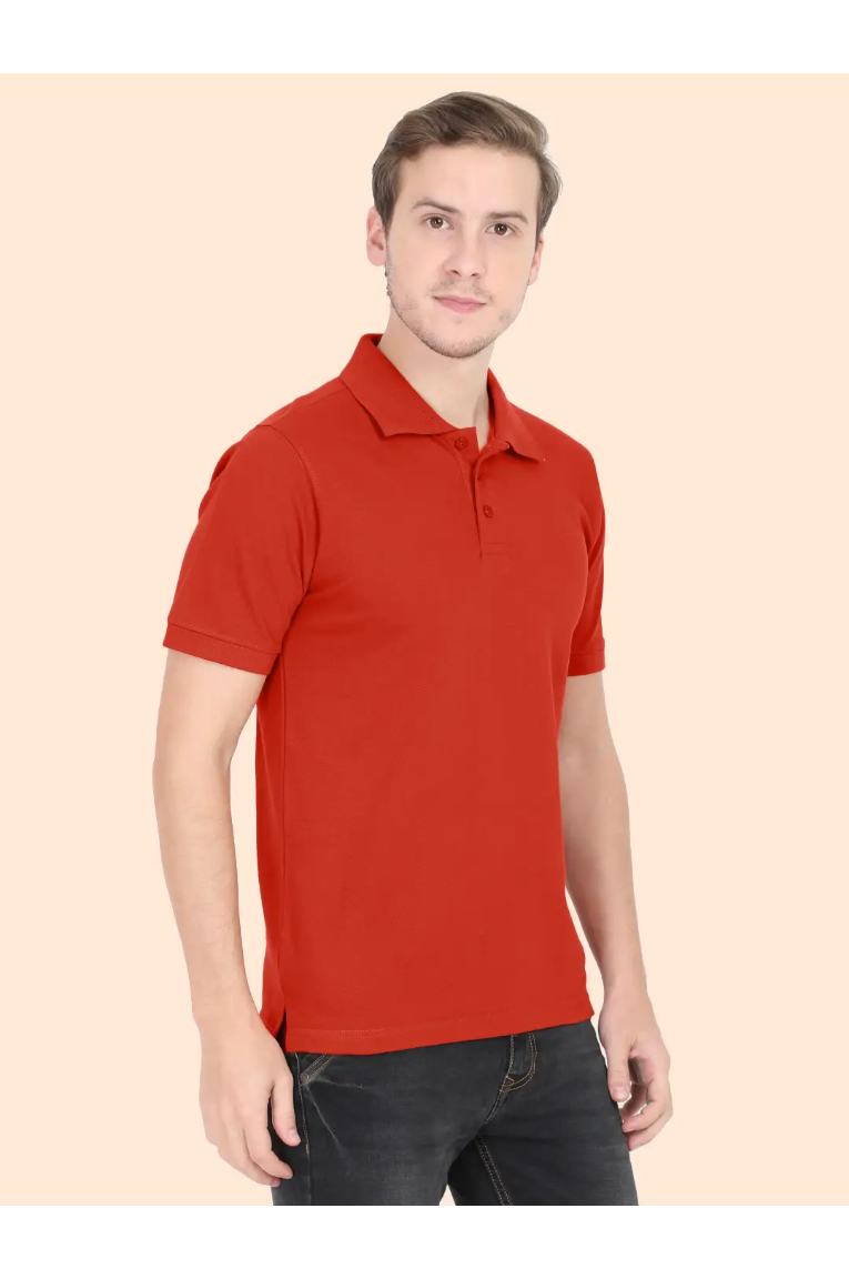 Men Red Polo T-Shirt - Image 2