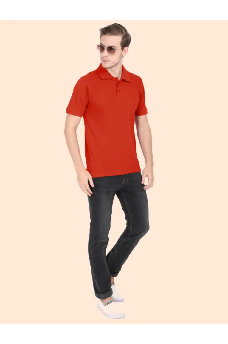 Men Red Polo T-Shirt - Image 4