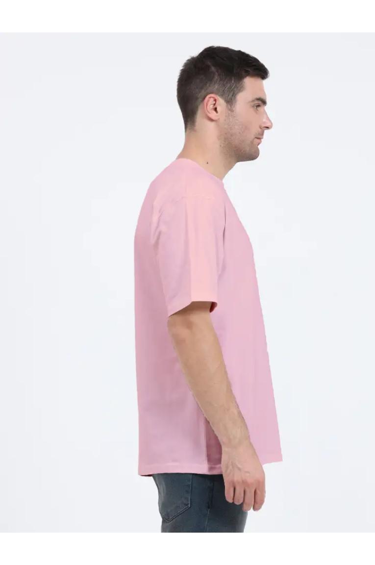 Right Shoulder pink oversized T-shirt